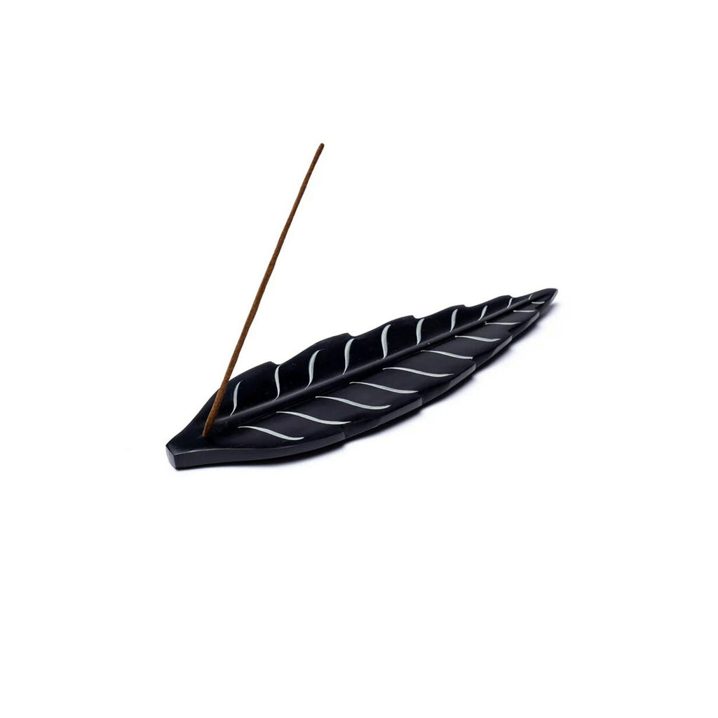 AROMA LEAF SOAPSTONE INCENSE HOLDER
