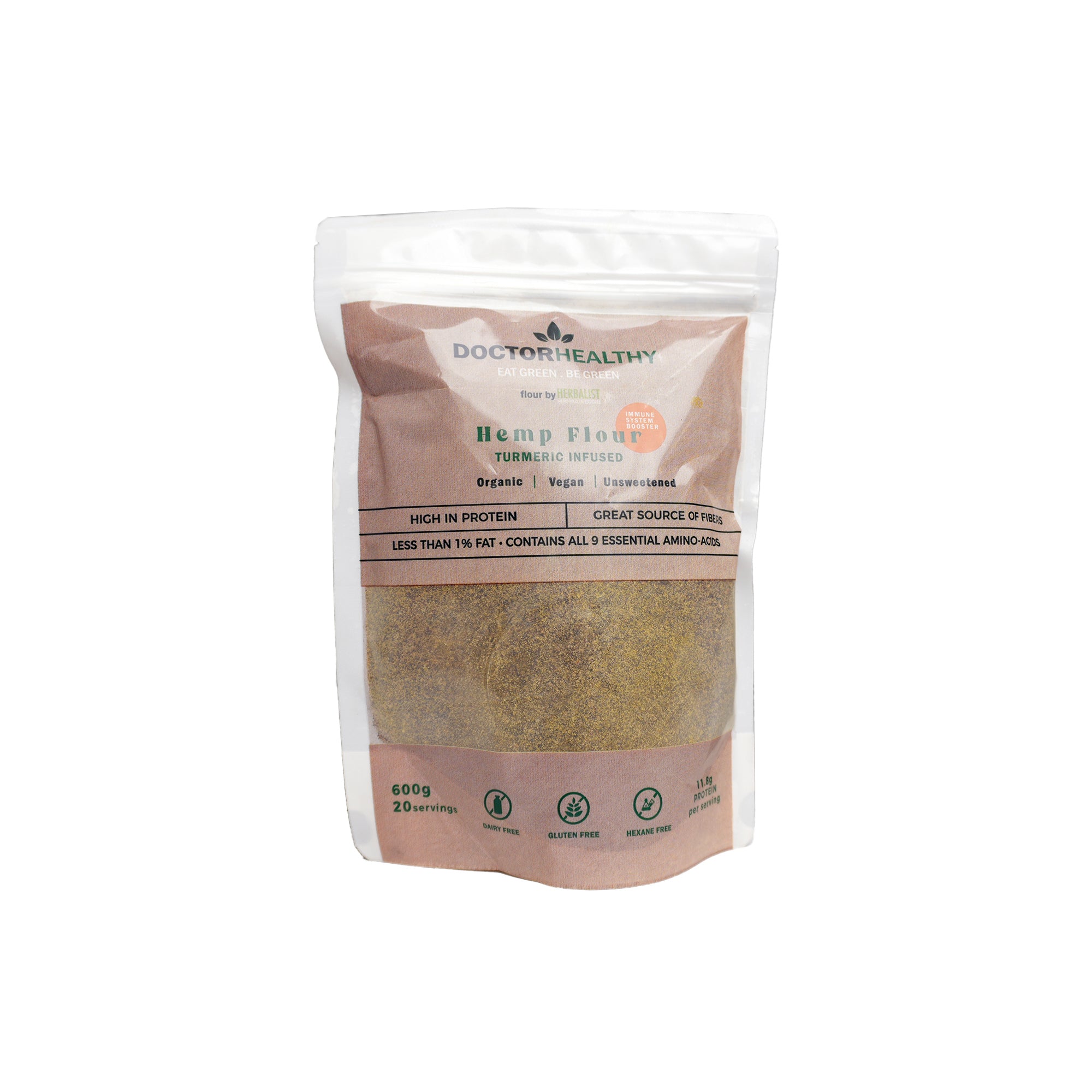 DOCTOR HEALTHY HEMP FLOUR TURMERIC INFUSED