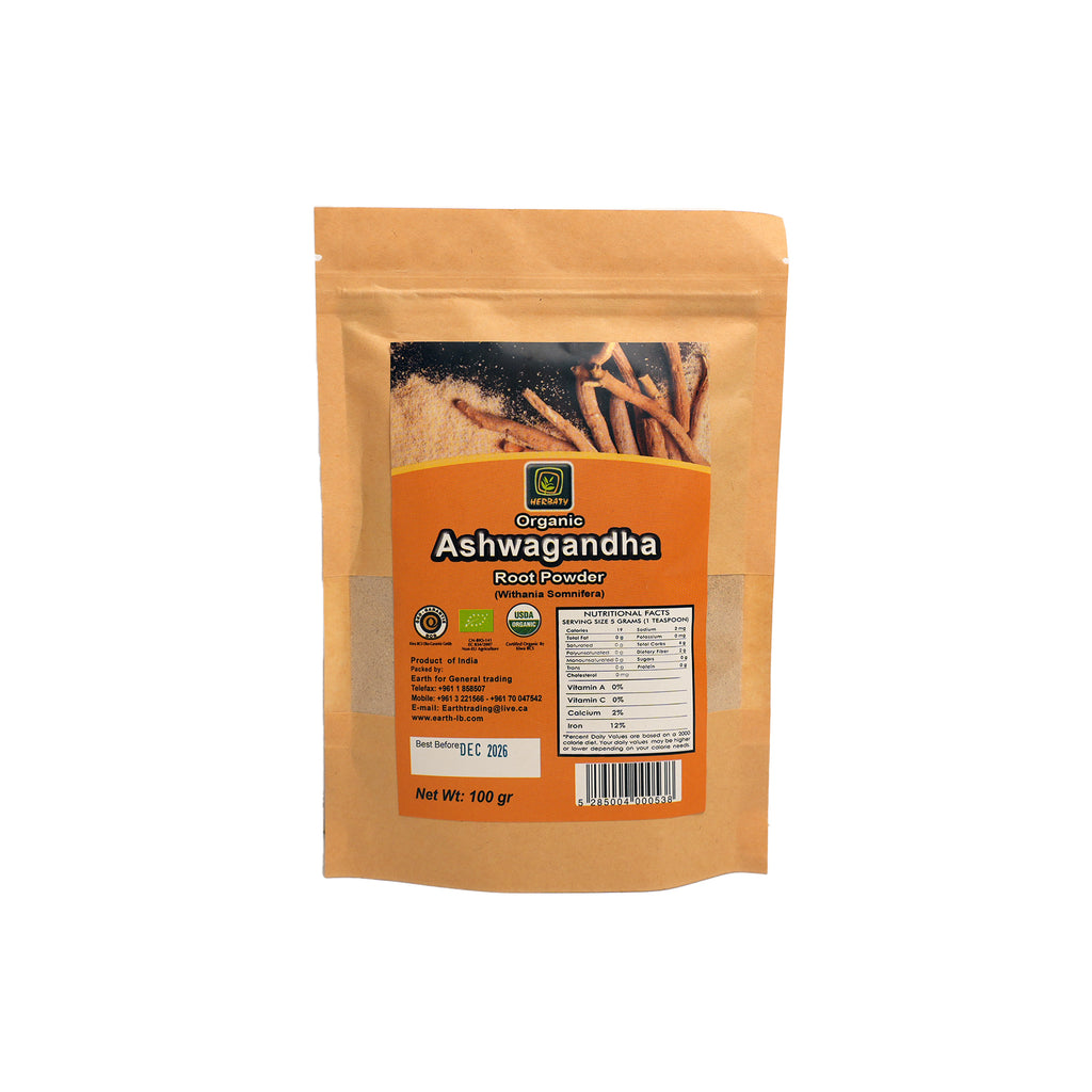 HERBATY ORGANIC ASHWAGANDHA POWDER
