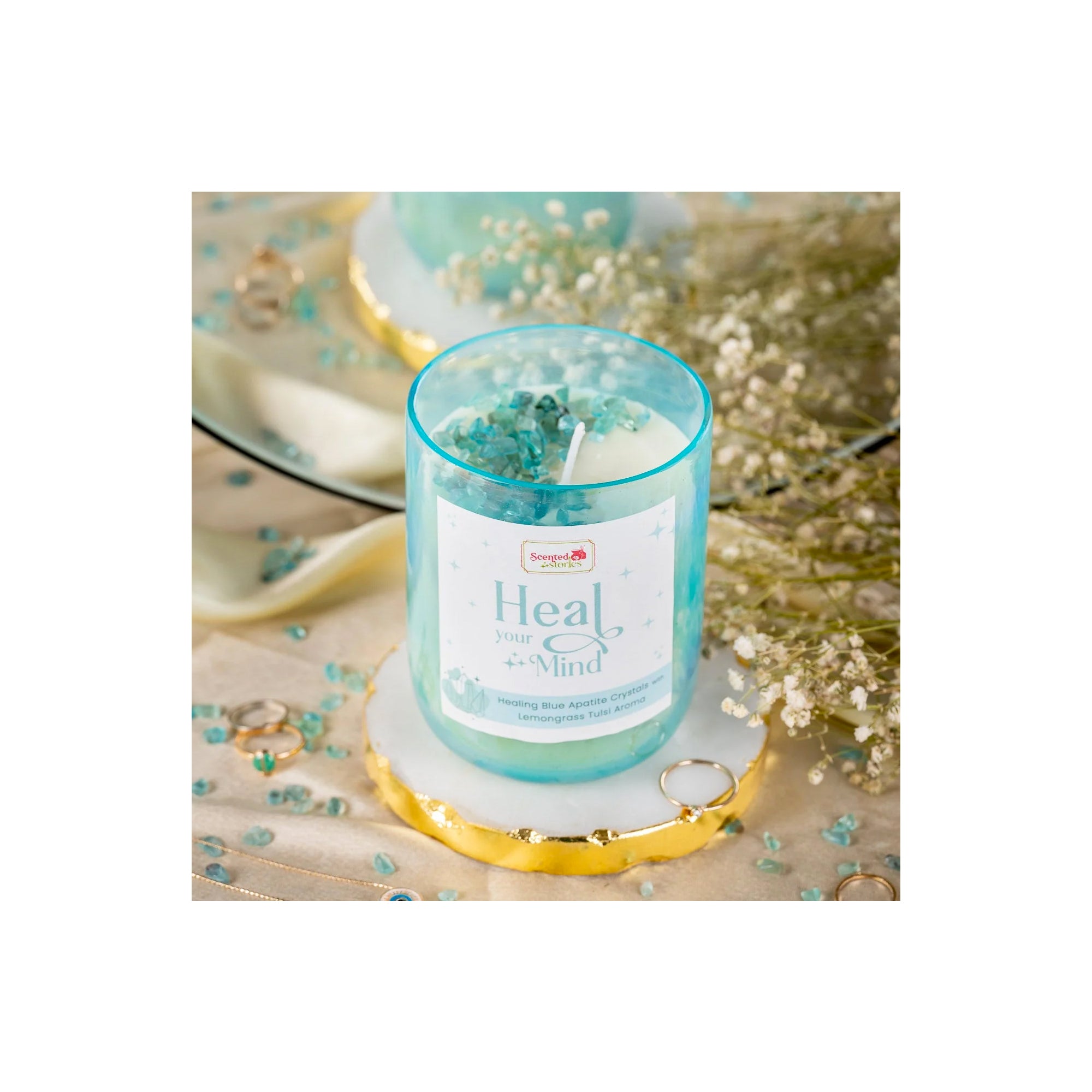 SCENTED STORIES SOY WAX CANDLE - HEAL YOUR MIND