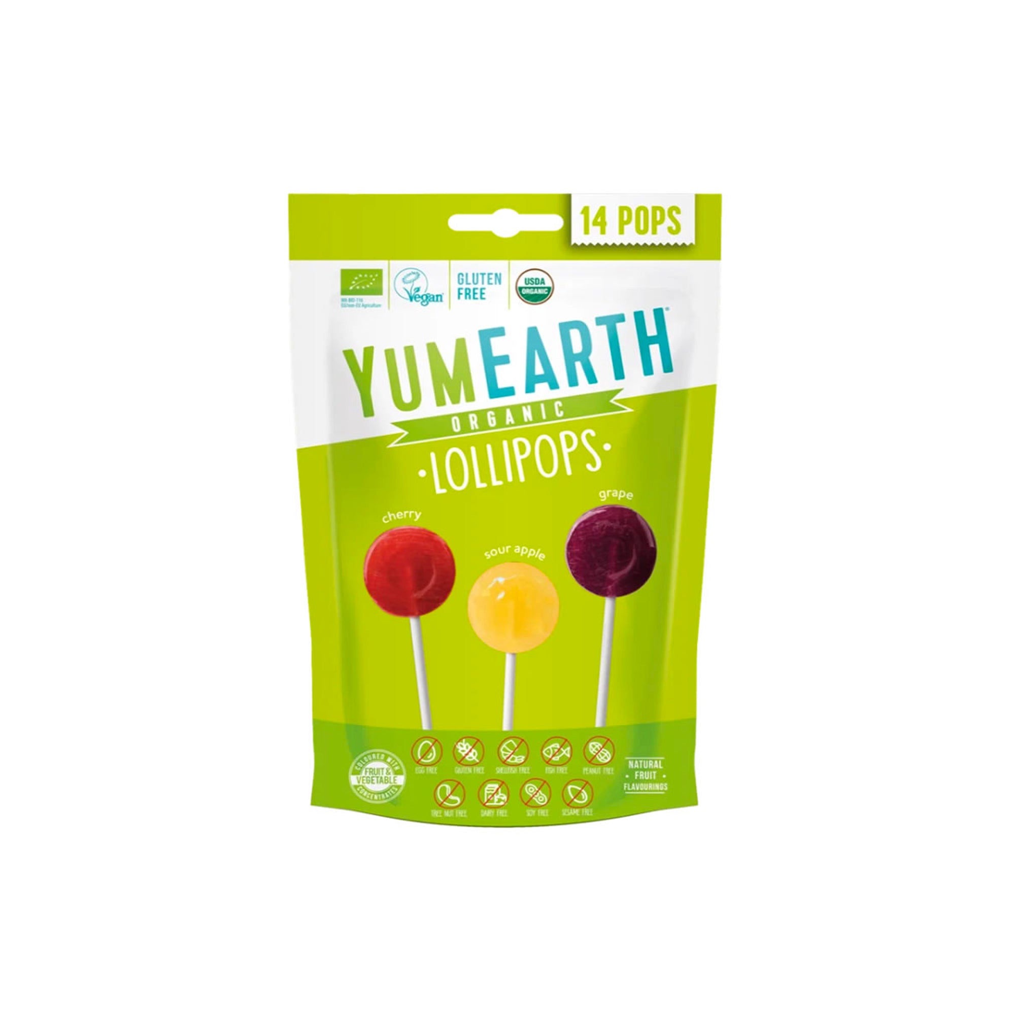 YUMEARTH ORGANIC JUICY LOLLIPOPS - GLUTEN FREE