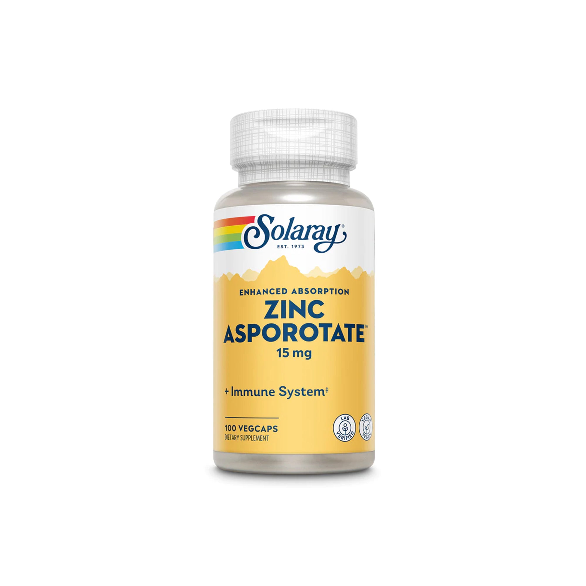 SOLARAY ZINC ASPOROTATE 15mg