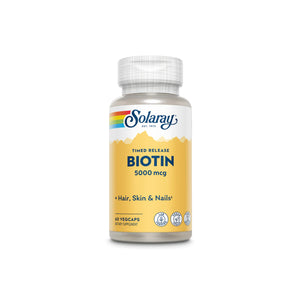 SOLARAY BIOTIN, TIMED RELEASE - 5000mcg