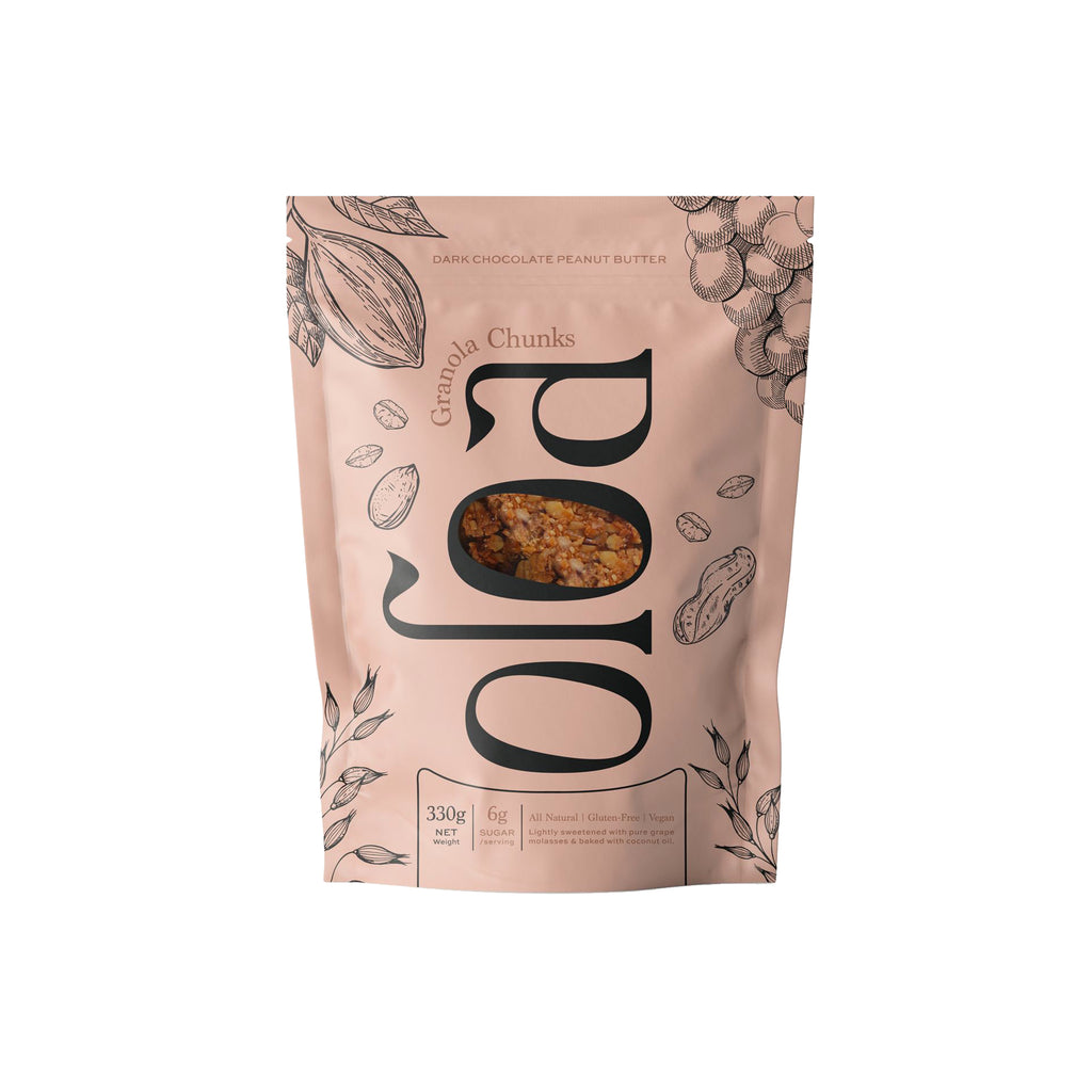 OLOA GRANOLA DARK CHOCOLATE PEANUT BUTTER CHUNKS - 330G