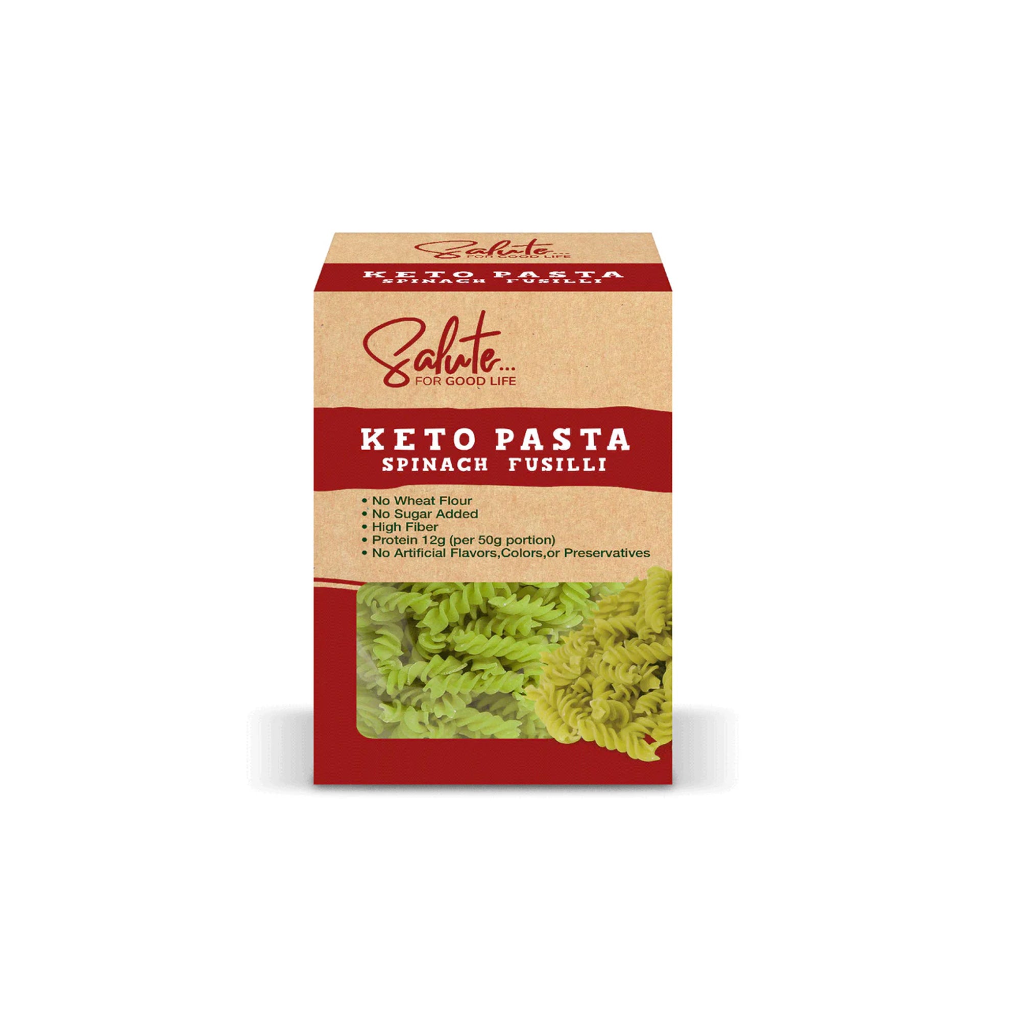 SALUTE FUSILLI SPINACH PASTA - KETO