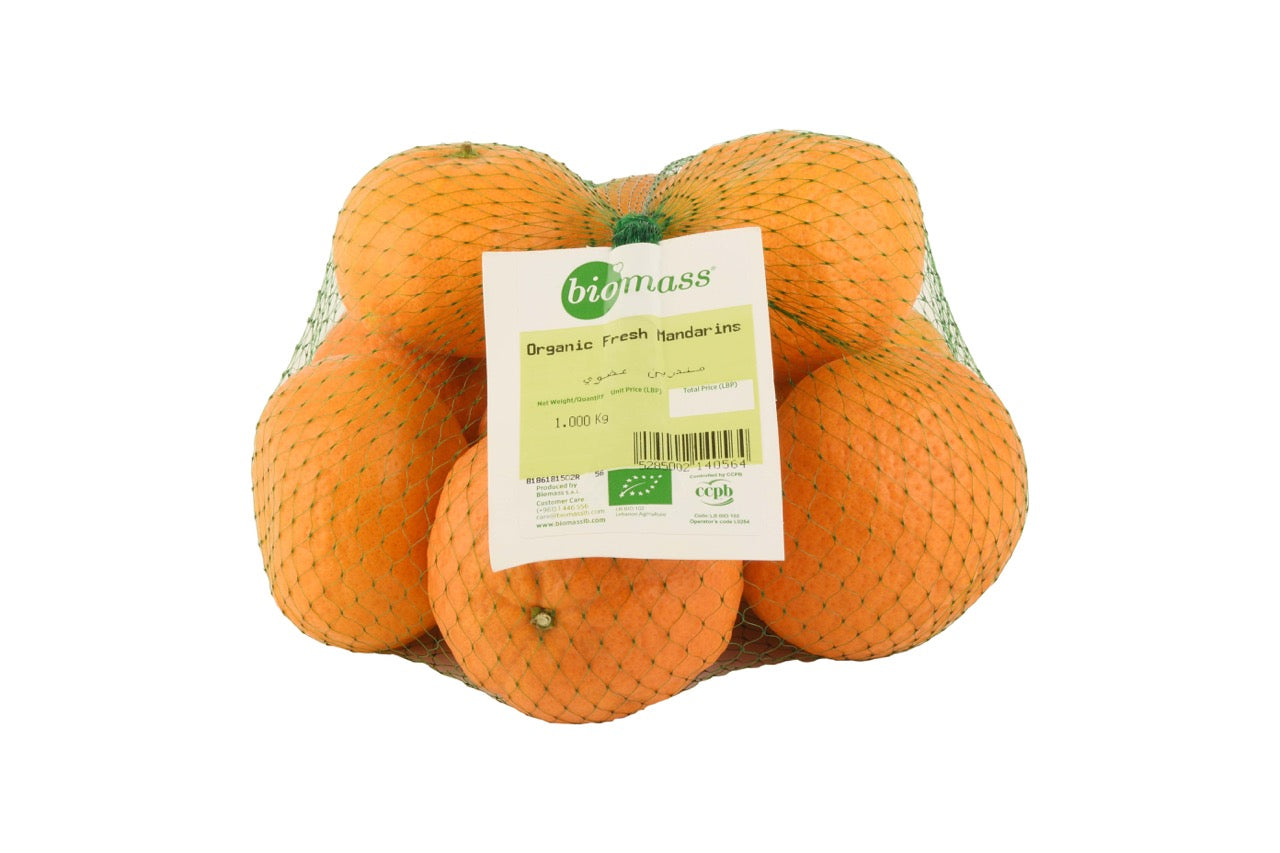 Biomass Organic Fresh Mandarins