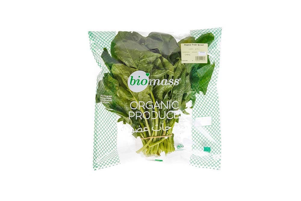 Biomass Organic Fresh Spinach